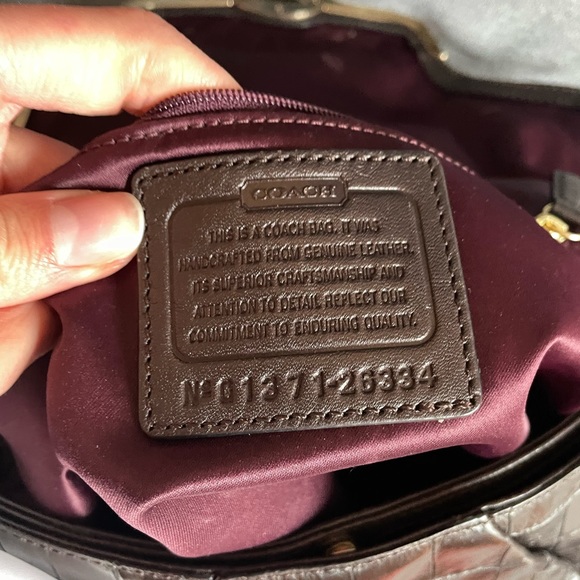 Coach Madison shoulder bag embossed croc espresso - Picture 14 of 16